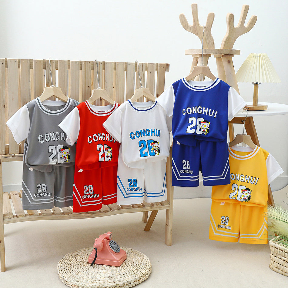Breathable Short Sleeve Jersey & Shorts for Boys & Girls