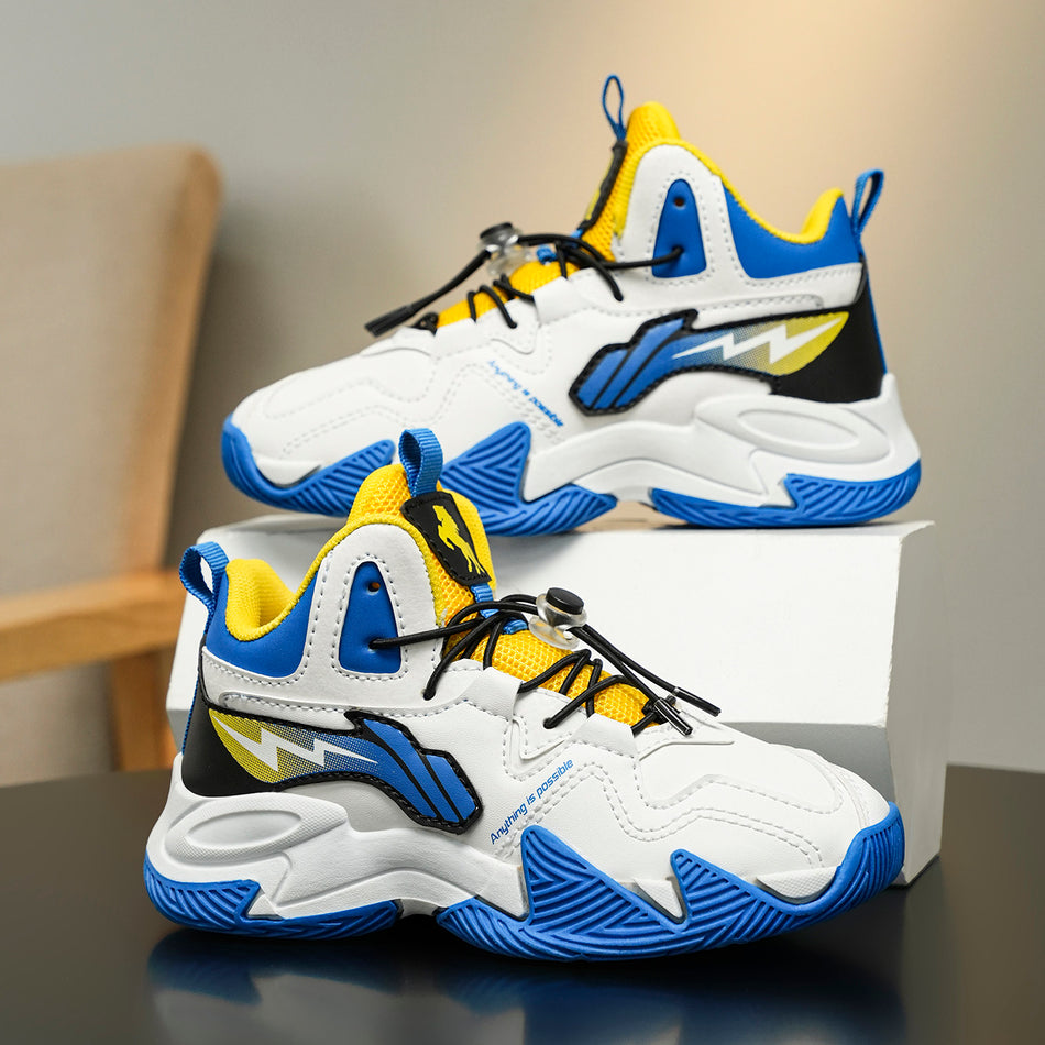 Boys' Basketball Shoes – Non-Slip Athletic Sneakers with Cushioned EVA Sole