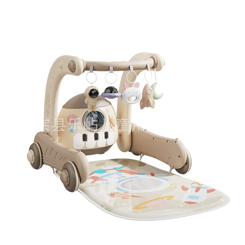Multi-Functional Baby Walker & Pedal Piano Fitness Stand (Early Education Walker with Kick-and-Play Piano for Infants & Toddlers)
