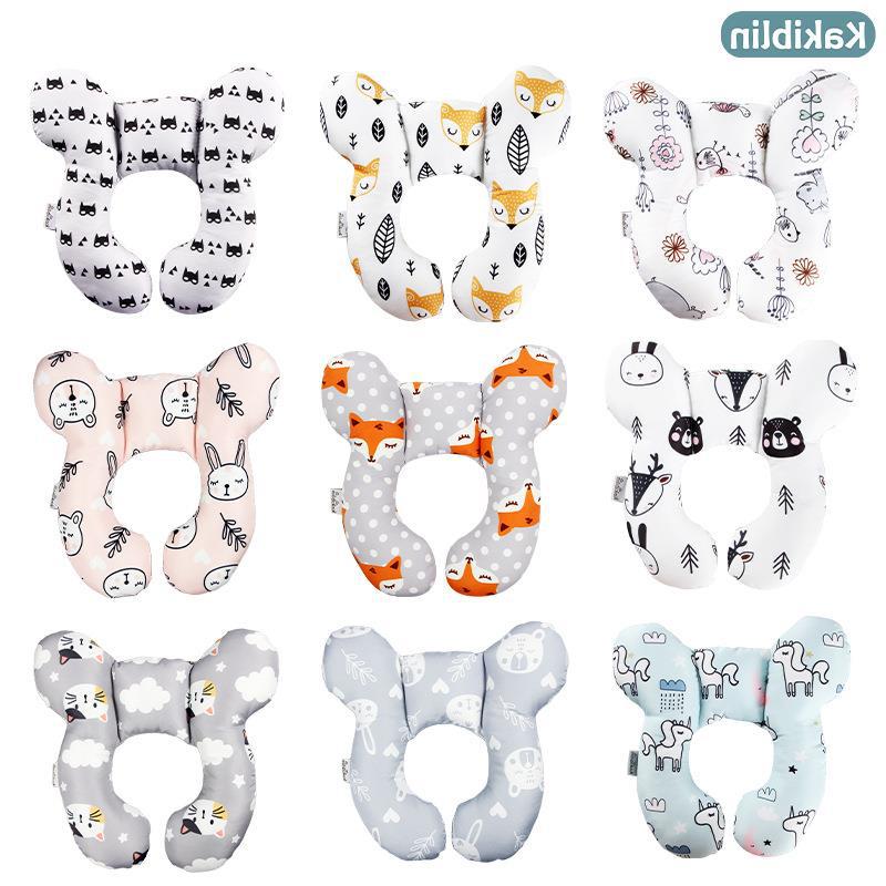 U-Shaped Cartoon Baby Travel Neck Pillow & Head Support (25x23cm Soft PP Cotton Cushion for Car Seats, Strollers, & Air Travel)