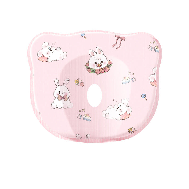 Oval Memory Foam Baby Shaping Pillow (Slow-Rebound Anti-Flat Head Pressure Relief Cushion for Newborns & Infants 0-2 Years)