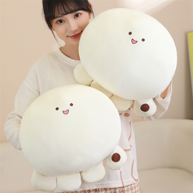 40x40cm Heated Octopus Dumpling Plush Hand Warmer Pillow (Ultra-Soft Crystal Velvet Multi-Functional Thermal Cushion & Sleeping Toy)