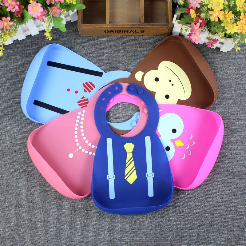 3D Food-Grade Silicone Baby Bib with Food Catcher Pocket