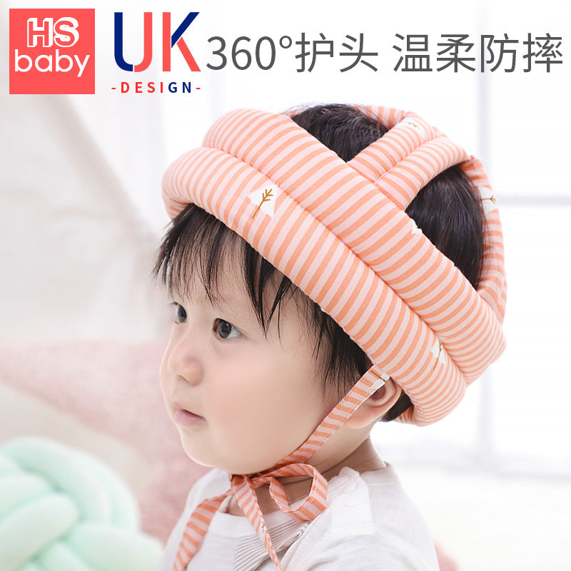 Adjustable Baby Head Protection Cap for Toddler Walking (Breathable Anti-Fall Safety Helmet & Anti-Collision Head Cushion Pillow in Pink Elk, Gray Crown & Forest Patterns)
