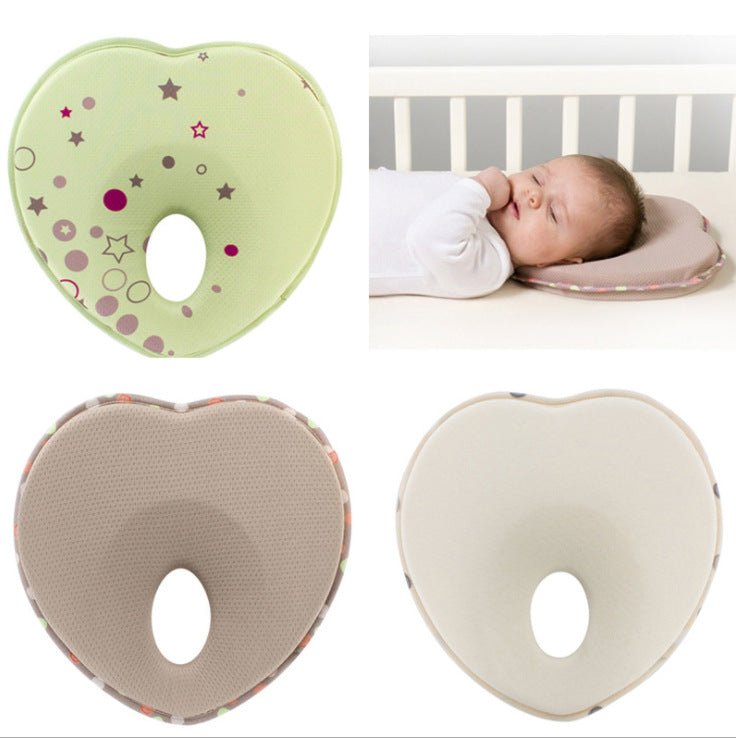 Pure Cotton Heart-Shaped Baby Head Shaping Pillow
