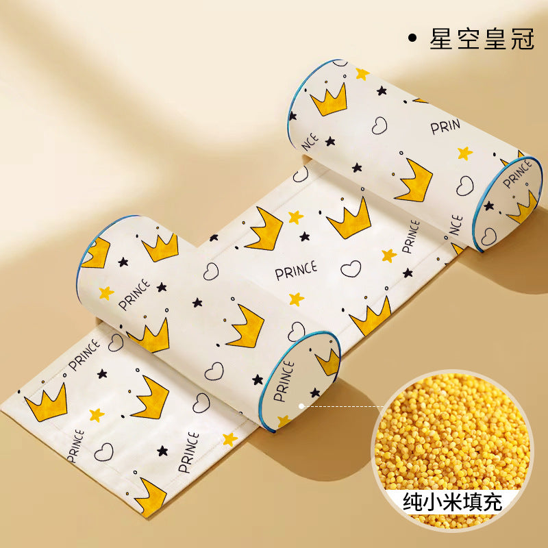 Pure Cotton Baby Head Shaping Pillow for Newborns & Children 0-6 Years (Adjustable Anti-Flat Head Corrective Pillow with Millet, Buckwheat Shell & Cassia Fillers, 2-3kg)