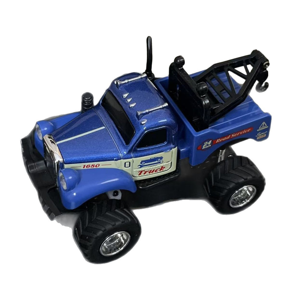 Alloy Road Rescue Transport Truck Toy for Kids
