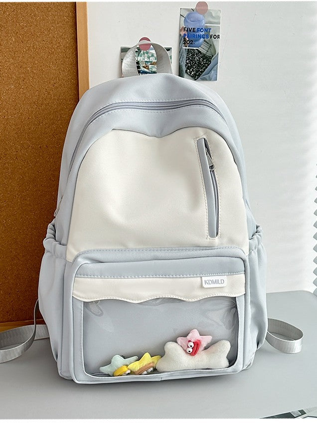Cute Doll School Backpack Large Capacity Student Travel Bag