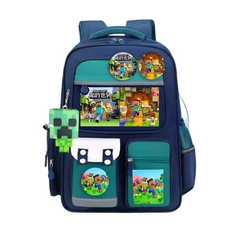 My World Kids School Backpack Large Capacity Spine Support Bag