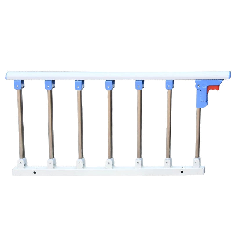 Thickened Foldable Stainless Steel Bed Guardrail (1.5m / 1.8m / 2.0m Safety Bedside Assist Rail & Anti-Fall Baffle for Children & Elderly, Height-Adjustable Punch-Free & Bolt-On Mounts in Metallic Stainless, Yellow Wood Grain & Red Wood Grain Finishes)