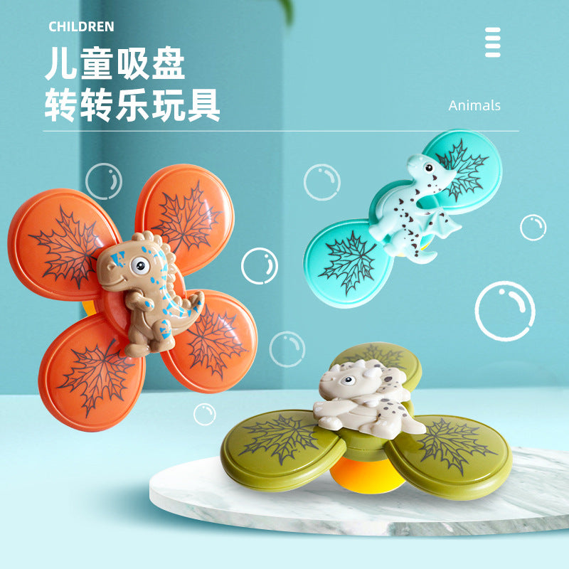 Children's Suction Cup Rotating Toy Set for Bath and Dining Table
