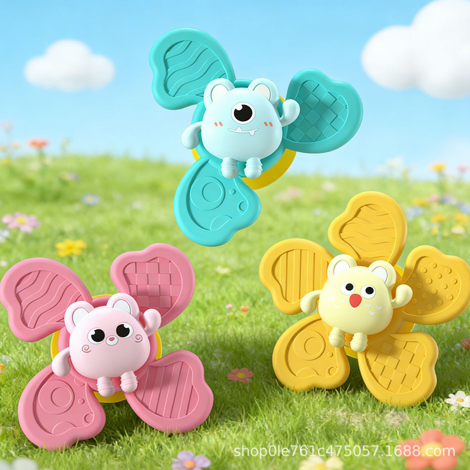 Children's Suction Cup Rotating Toy for Bath and Dining Table