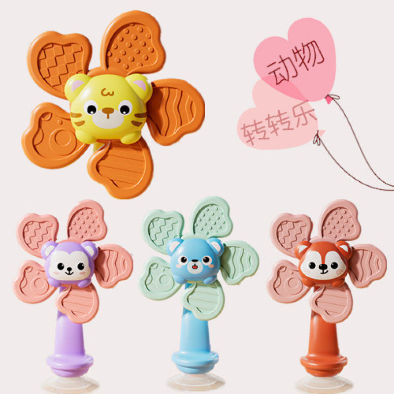 Children's Monkey Theme Suction Cup Rotating Toy
