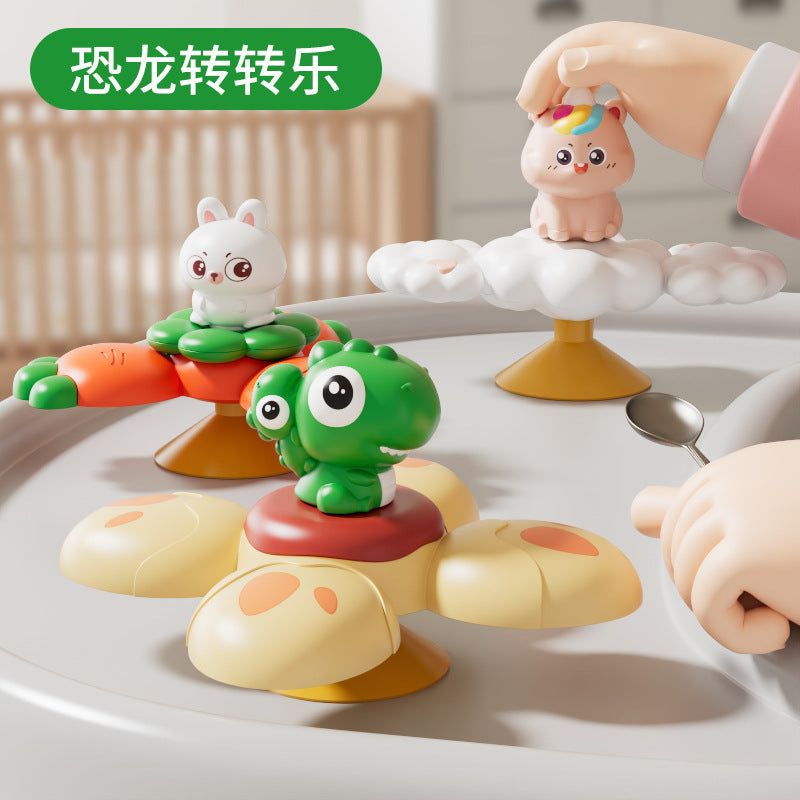 3-Piece Cute Pet Suction Cup Spinner Toy Set