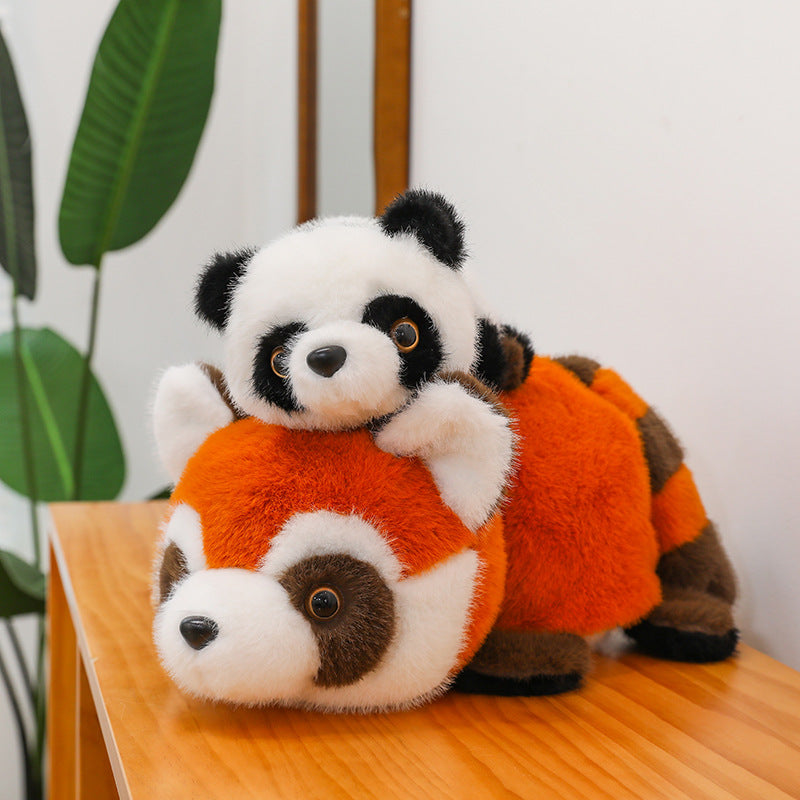 Reversible Panda & Raccoon Plush Toy