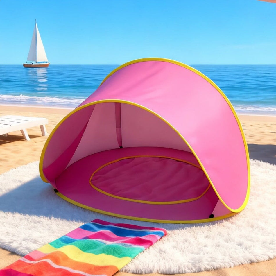 Children Portable Pop-Up Beach Tent and Outdoor Sun Protection Playhouse