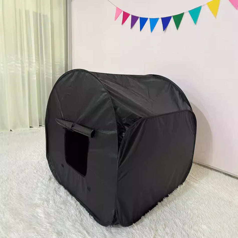 Children Vinyl Full Blackout Foldable Playhouse Tent and Portable Game House