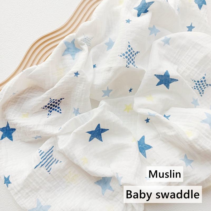 Cotton Double-Layer Summer Thin Swaddle Blanket