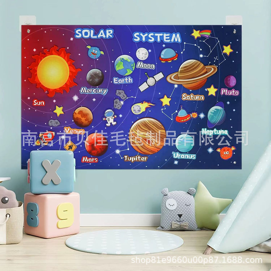 Children's DIY Early Education Felt Story Board & Interactive Wall Busy Board