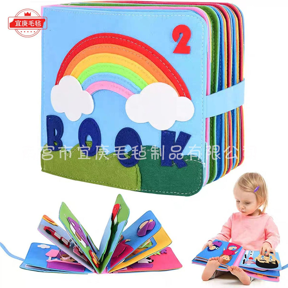 Children's 3D Felt Early Education Busy Book & Montessori Learning Board