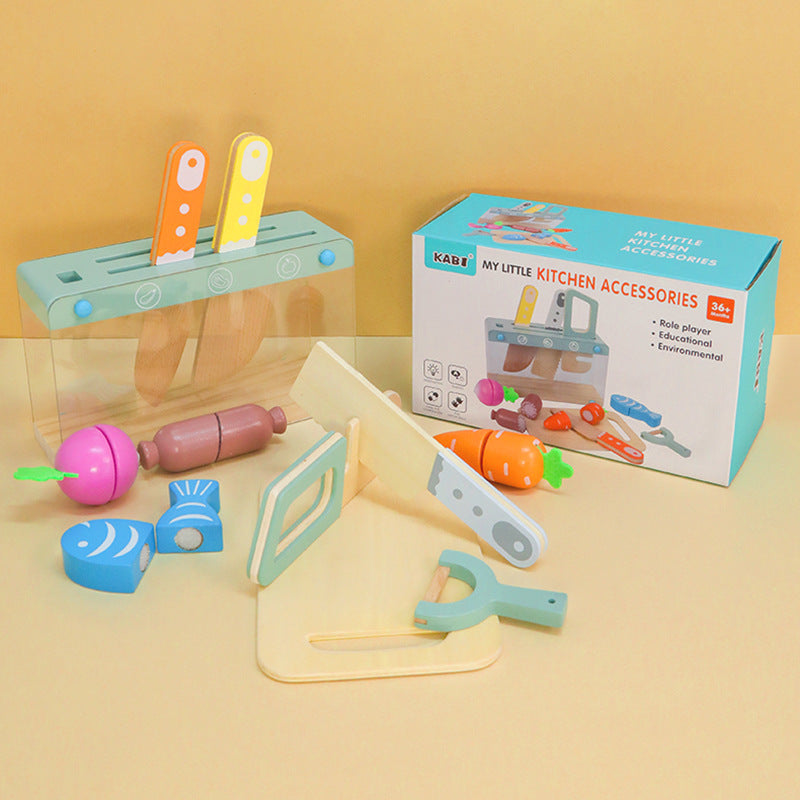Children's Wooden Pretend Play Afternoon Tea & Kitchen Cooking Toy Set