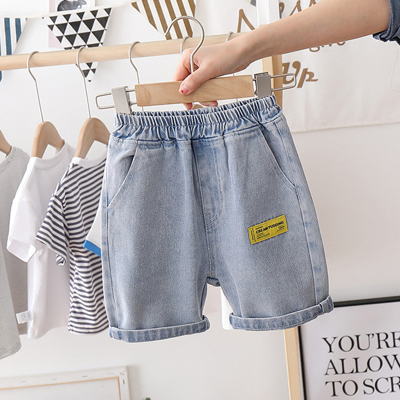 Boys Cotton Soft Denim Medium Shorts
