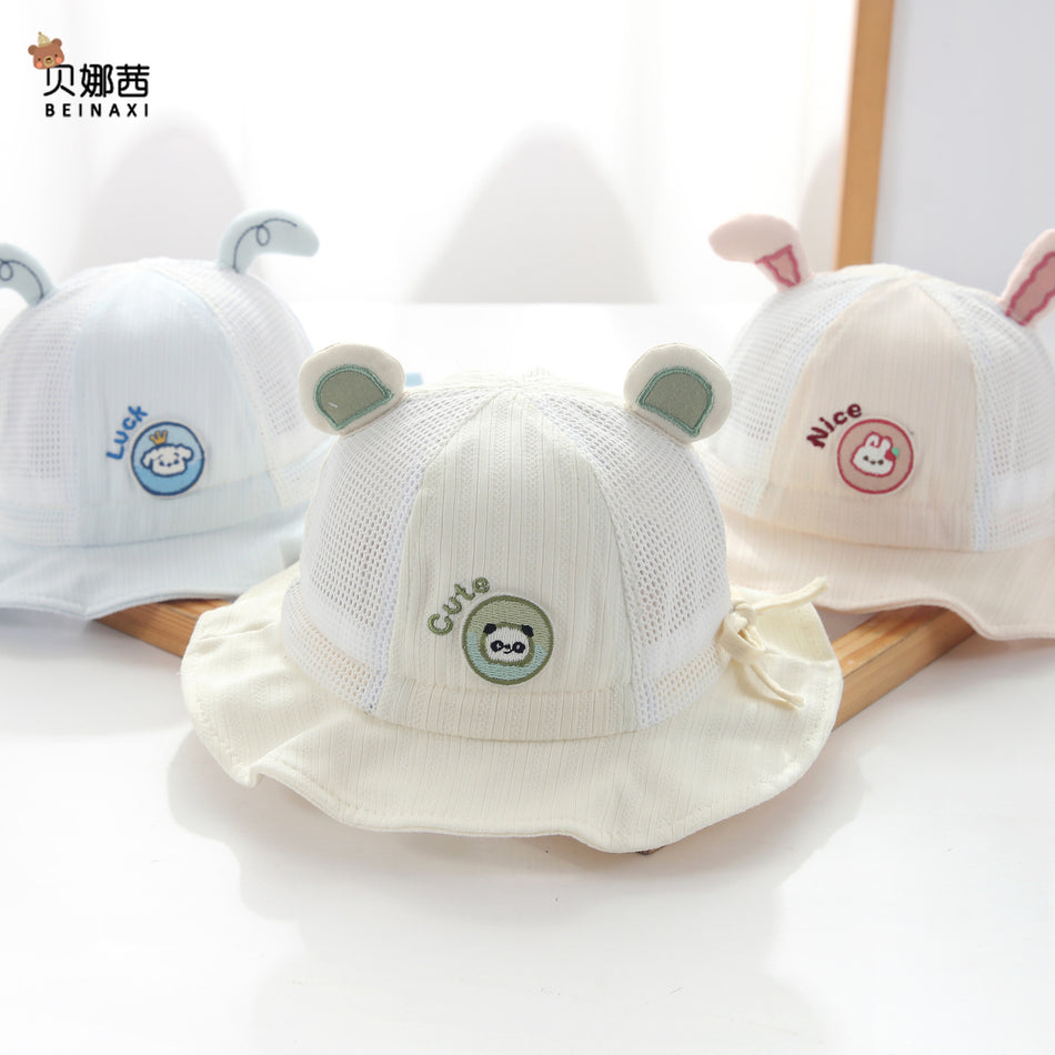 Baby Cartoon Breathable Wide-Brim Bucket Hat