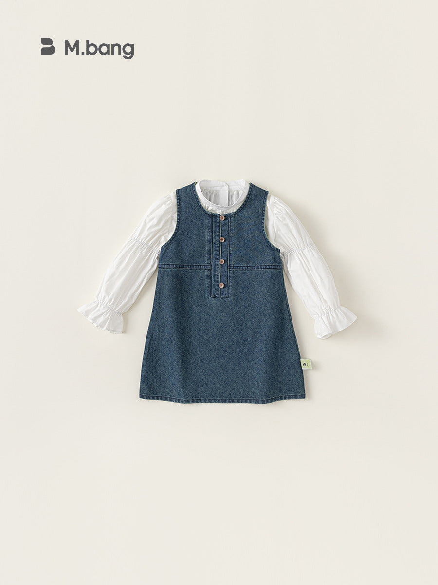 Spring & Autumn A-Line Tank Top Pinafore Dress for Kids