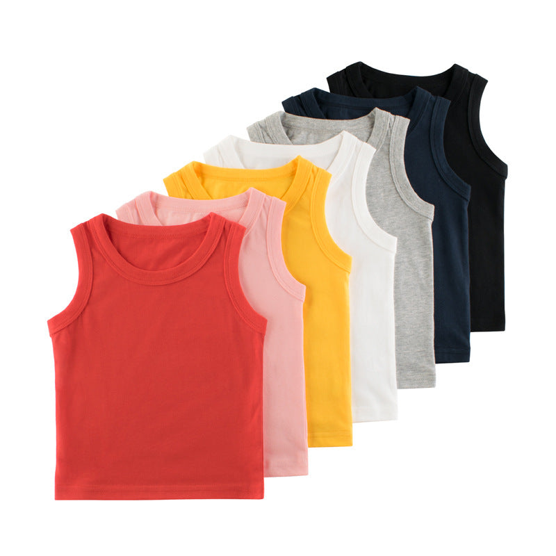 Boys' 100% Pure Cotton Sleeveless Vest