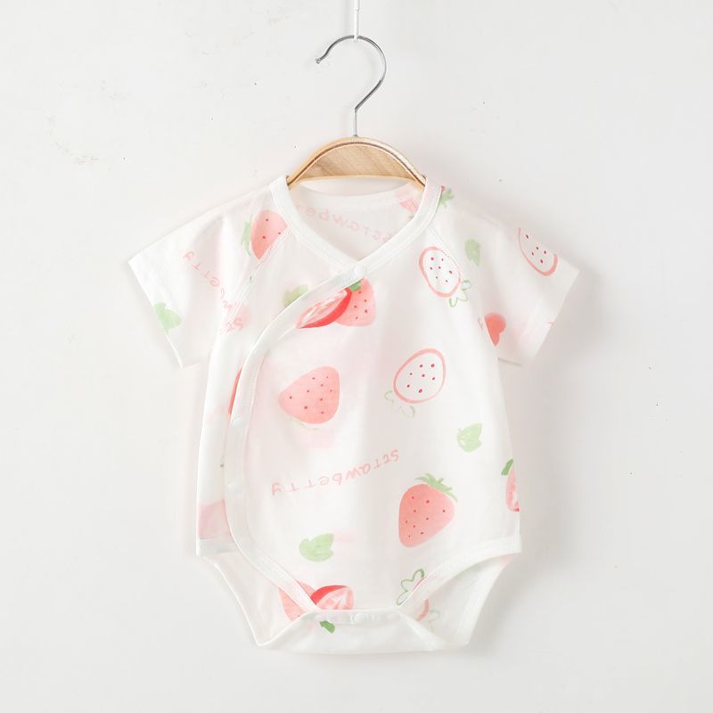 Baby Pure Cotton Short-Sleeved Triangle Bodysuit Romper