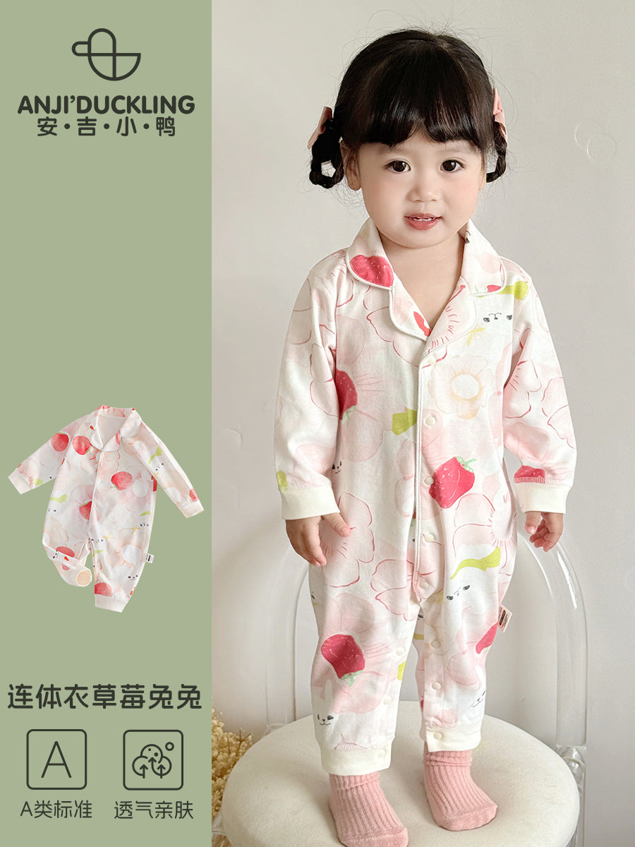 Baby's Pure Cotton Autumn Onesie Jumpsuit Pajamas