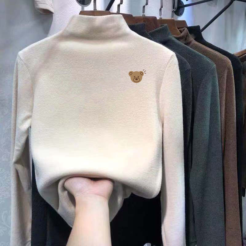 Unisex Children's Fleece-Lined Half-Turtleneck Top
