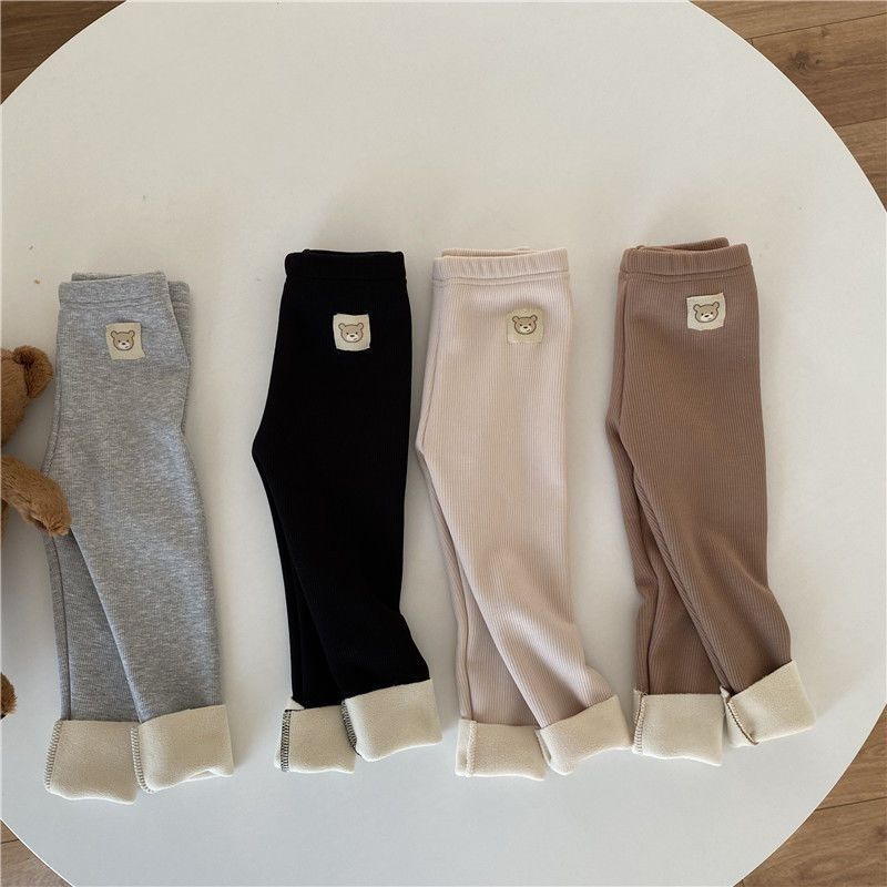 Unisex Children's Fleece-Lined Thermal Stretch Leggings