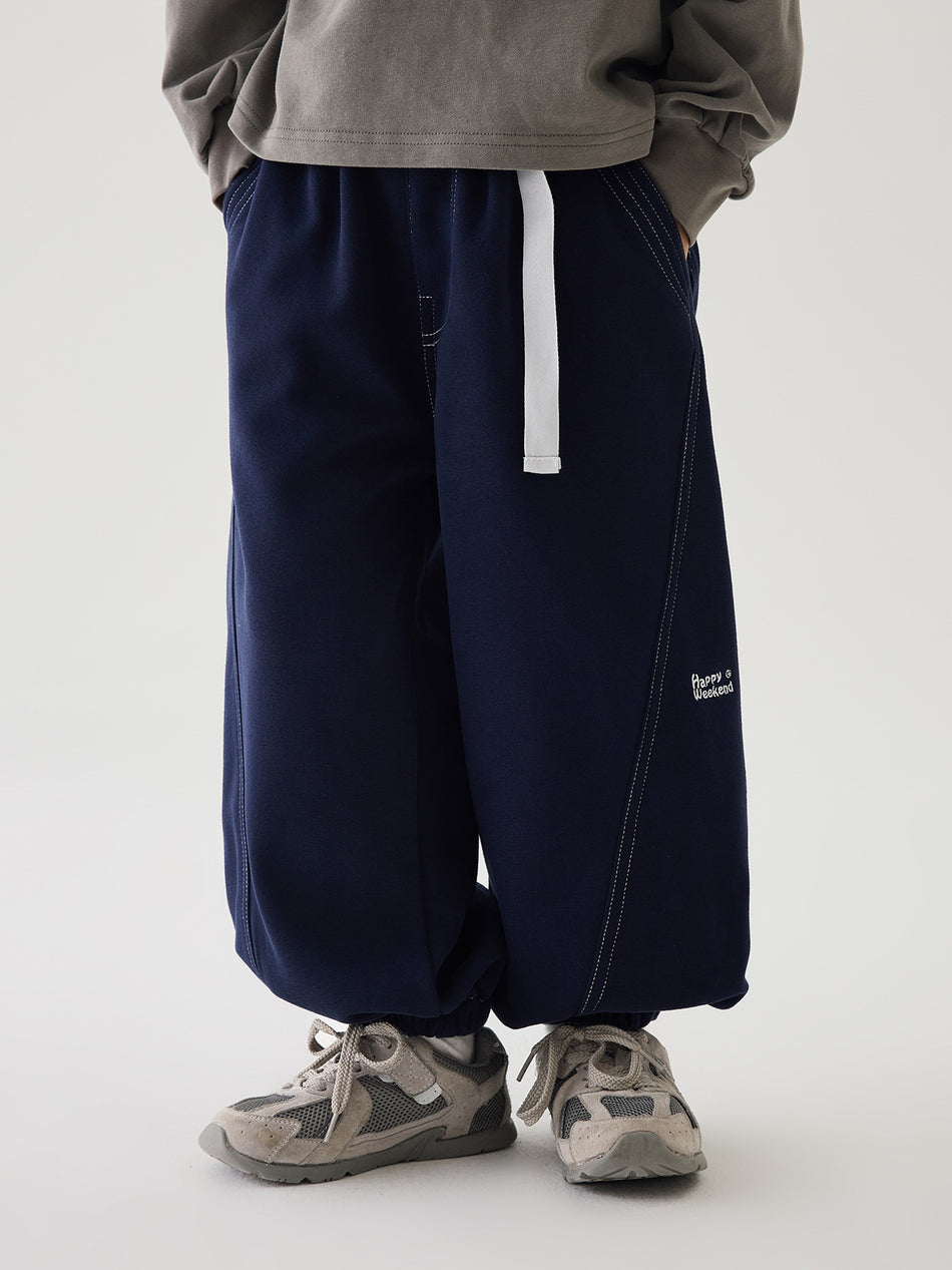 Boys' Cotton Letter Embroidered Sweatpants for Spring Autumn