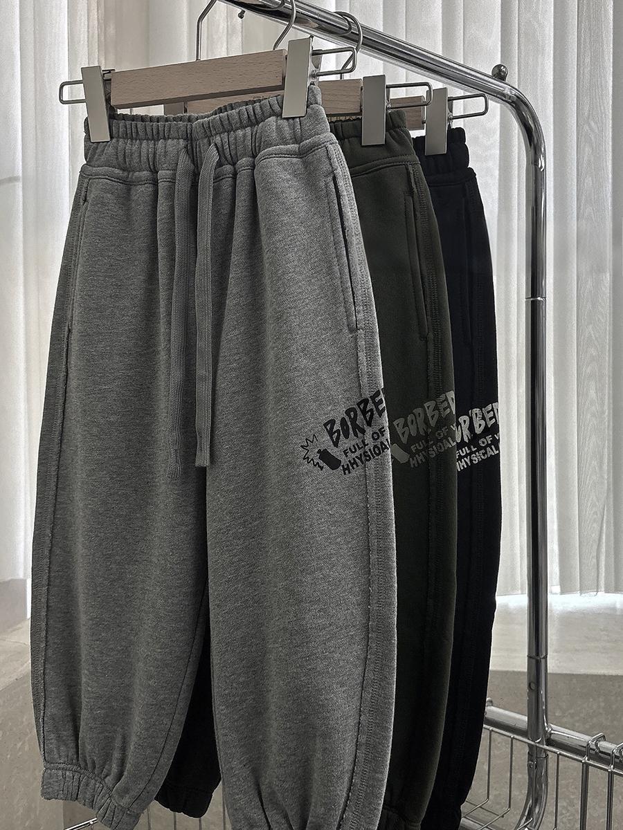Boys' Cotton Casual Sweatpants for Spring Autumn Korean Style
