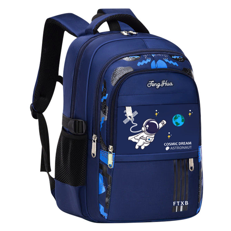 Boys Astronaut School Backpack Canvas Lightweight Grades 1-6