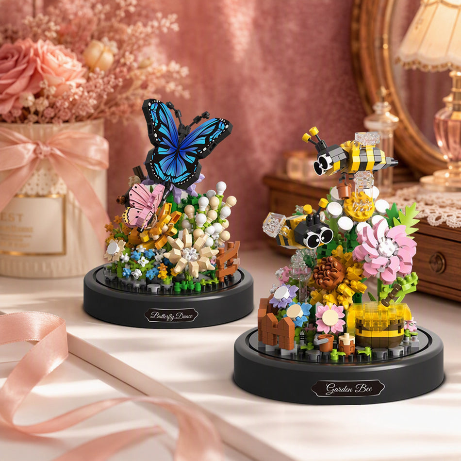 Secret Messages Among Flowers Building Blocks Set with Cover