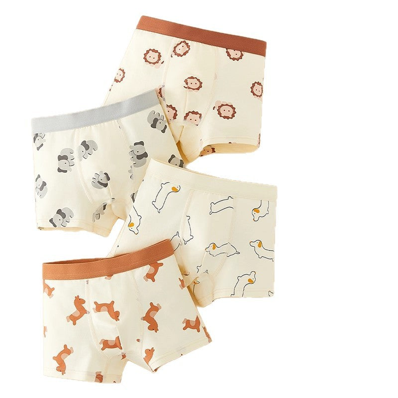 Boys’ Cotton Boxer Underwear Class A Soft Non-Pinching Fit