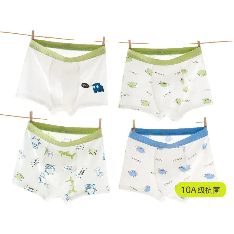 PACK OF 4, Children's Thin Ice Silk Boxer Briefs