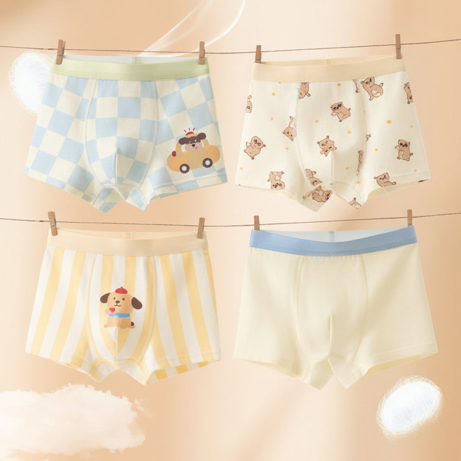 PACK OF 4, Category A Children's Boxer Shorts