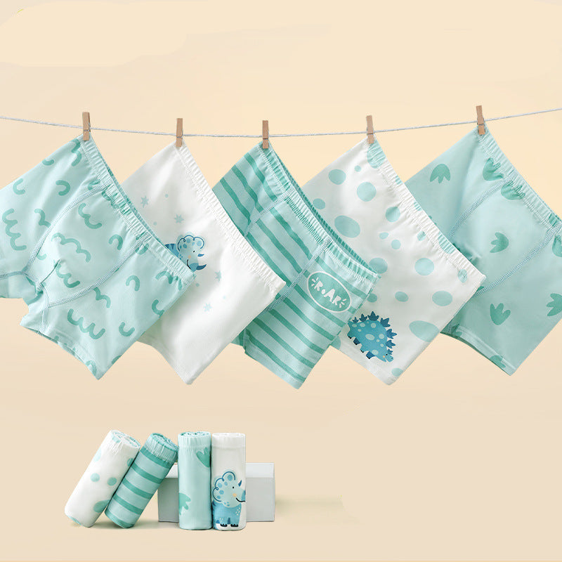 PACK OF 6- Boys' Cotton Boxer Briefs, Class A Children's Underwear