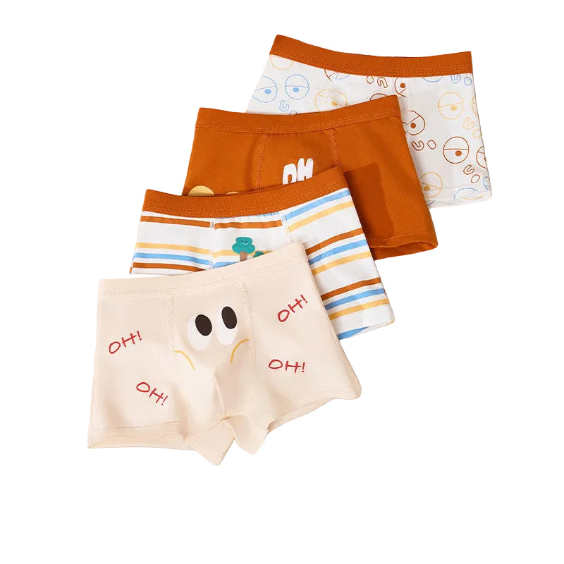 PACK OF 7- Boys' Combed Cotton Boxer Briefs, Class A Children's Underwear