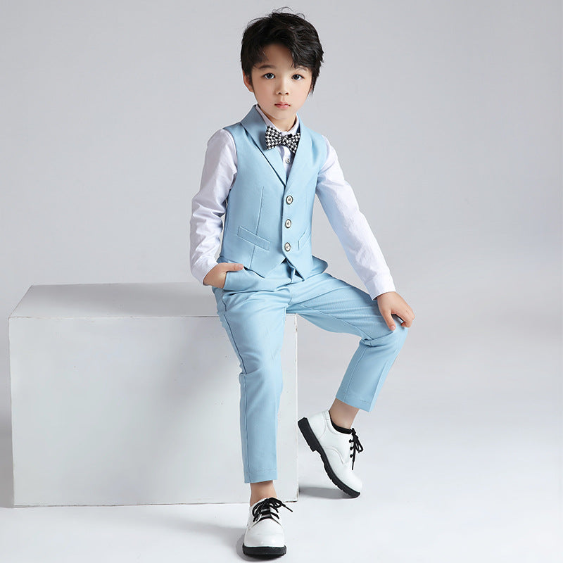 Boys' Korean Style Formal Vest Suit Set
