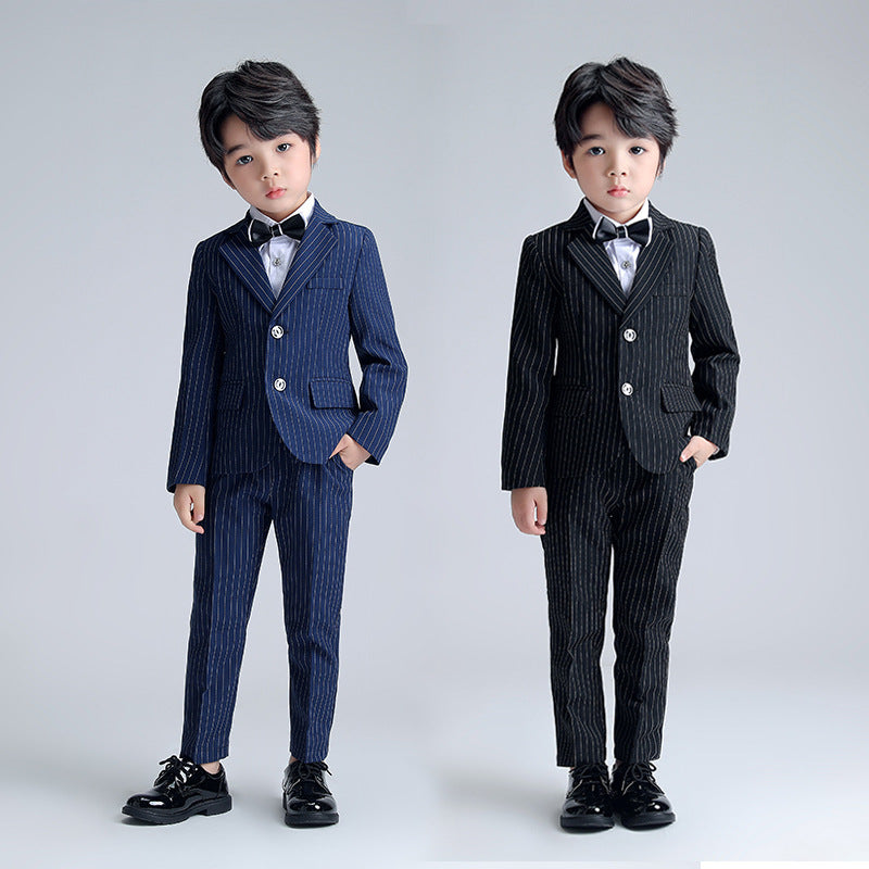 Boys' Korean Style Striped Formal Suit Set