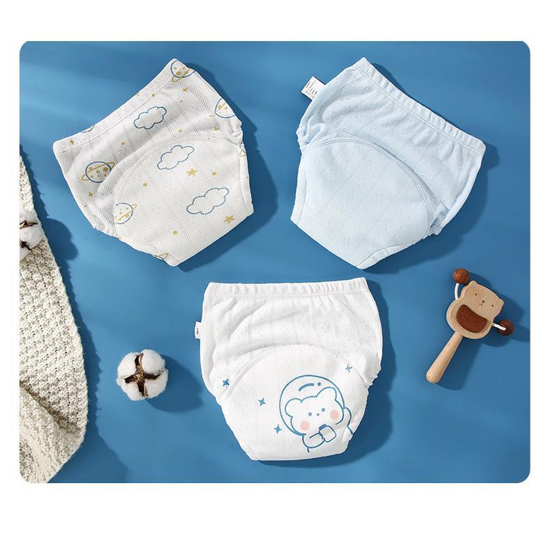 3-Pack Pure Cotton Waterproof Gauze Baby Training Pants
