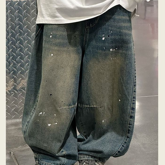 Title: Kids' Loose Straight Jeans, Korean Style Street Dance