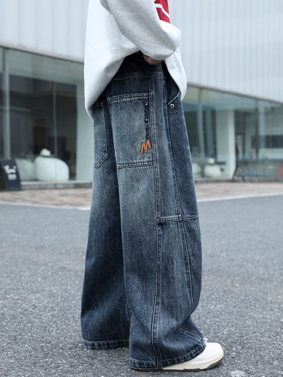 Boys' Casual Denim Jeans, Korean Style Autumn Trousers