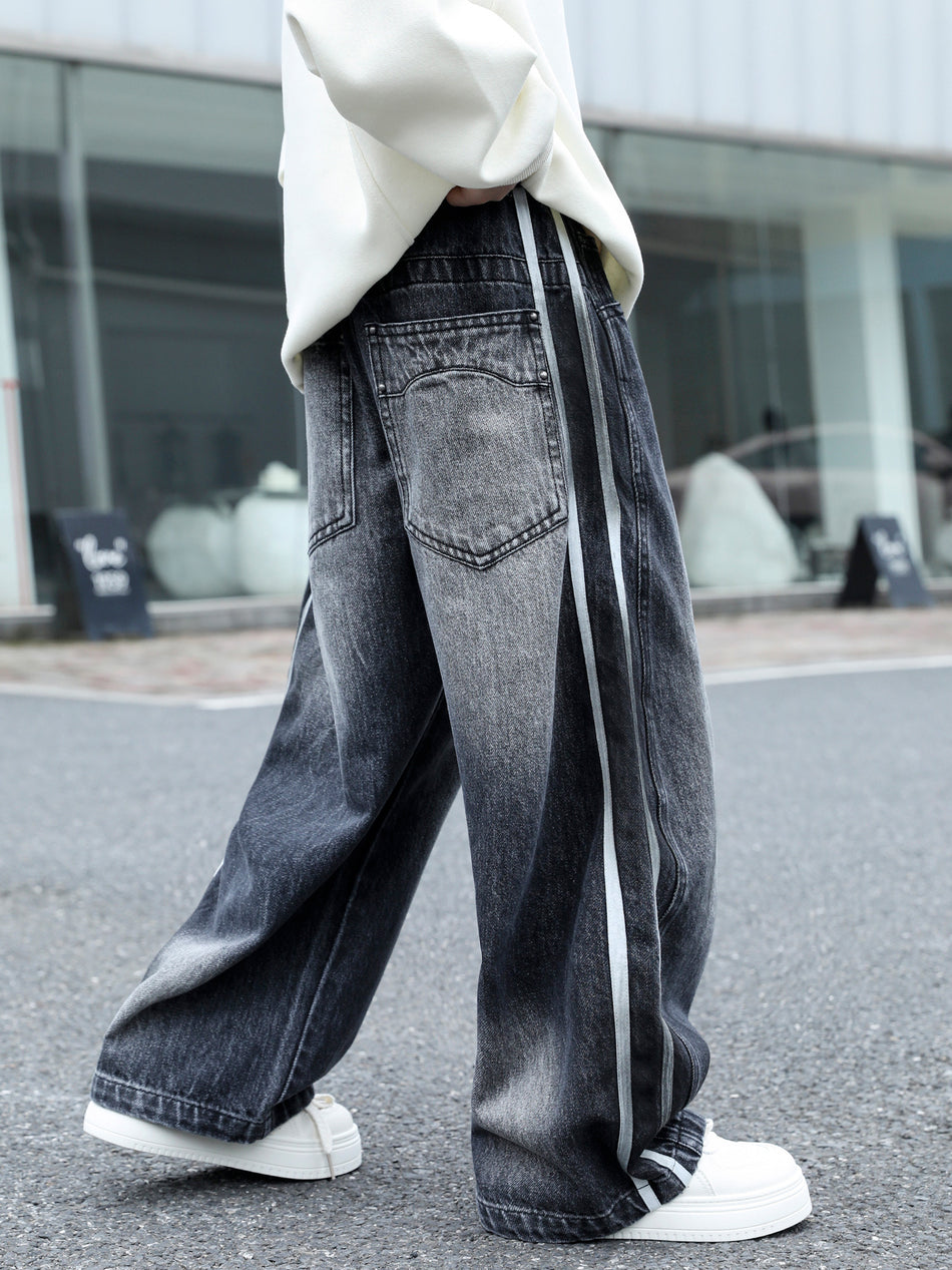 Boys' Loose Denim Trousers, Korean Style Youth Fashion