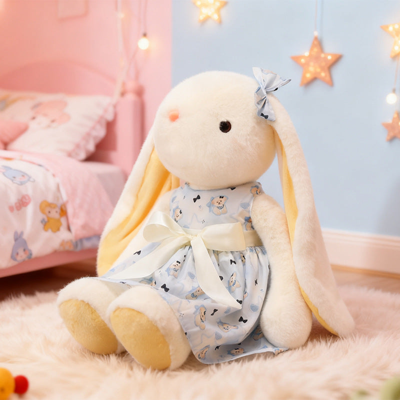 Flower Skirt Rabbit Plush Toy, Soft Comfort Doll