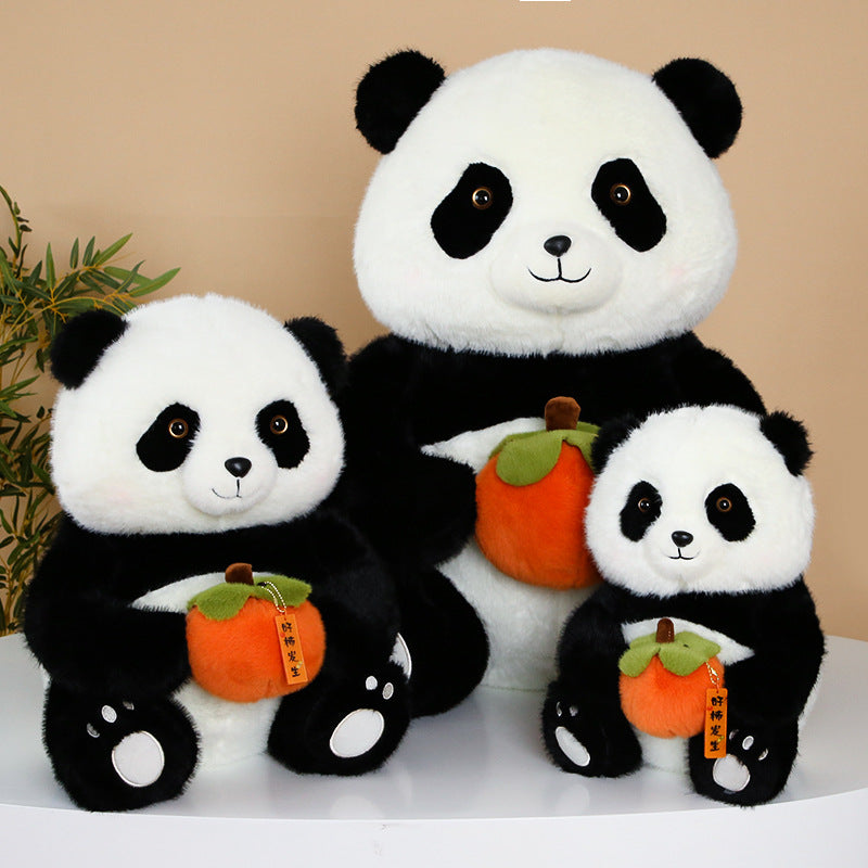Persimmon Panda Plush Toy, Soft Souvenir Gift Doll